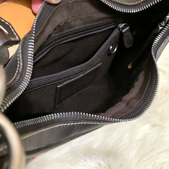 COACH MILLBROOK Vintage Tattersall Plaid Tweed & Leather Shoulder Bag #9613 - Picture 9 of 16